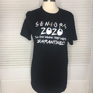 SENIORS 2020 F.R.I. E. N. D. S. Quarantined T shirt Novelty Size Medium
